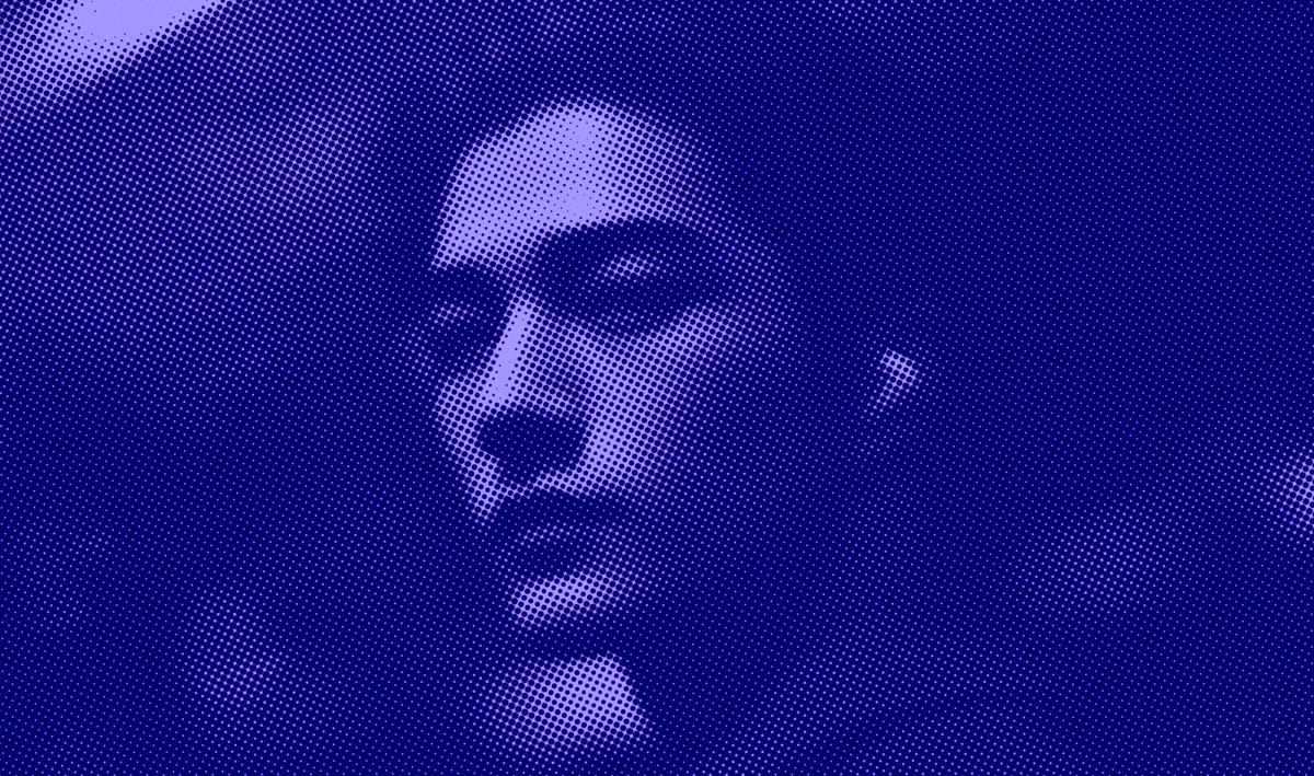 Illustration showing halftone dot pattern creating tonal gradients