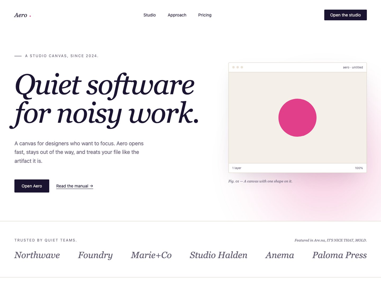 Aero — Studio Canvas preview
