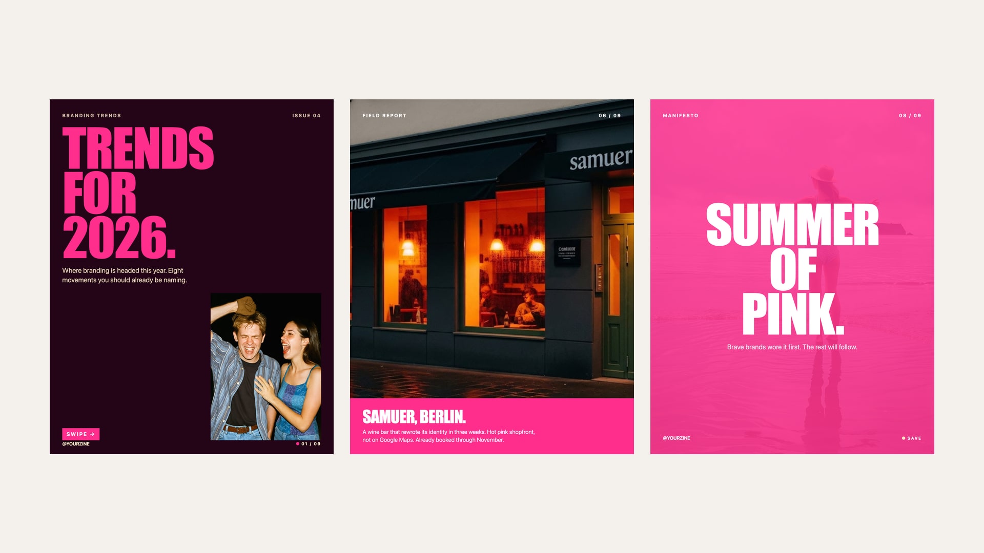 IG Zine — Tabloid Trends Carousel preview