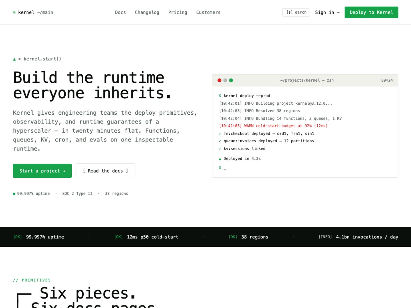 Kernel — Devtools / AI Infrastructure preview