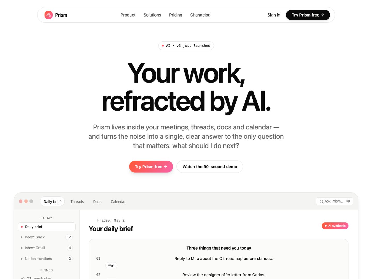 Prism — AI Productivity Suite preview